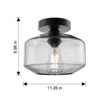 Clear Glass Shade Ceiling Light