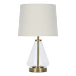 Glass Table Lamp 18"