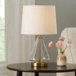 Glass Table Lamp 18"