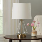 Glass Table Lamp 18"