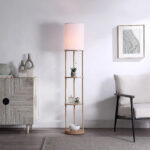 Wood Floor Lamp 62"