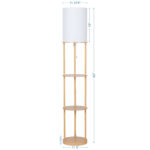 Wood Floor Lamp 62"