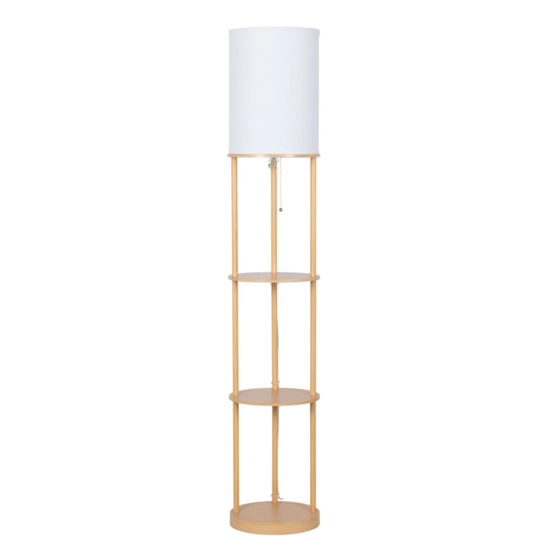 Wood Floor Lamp 62"