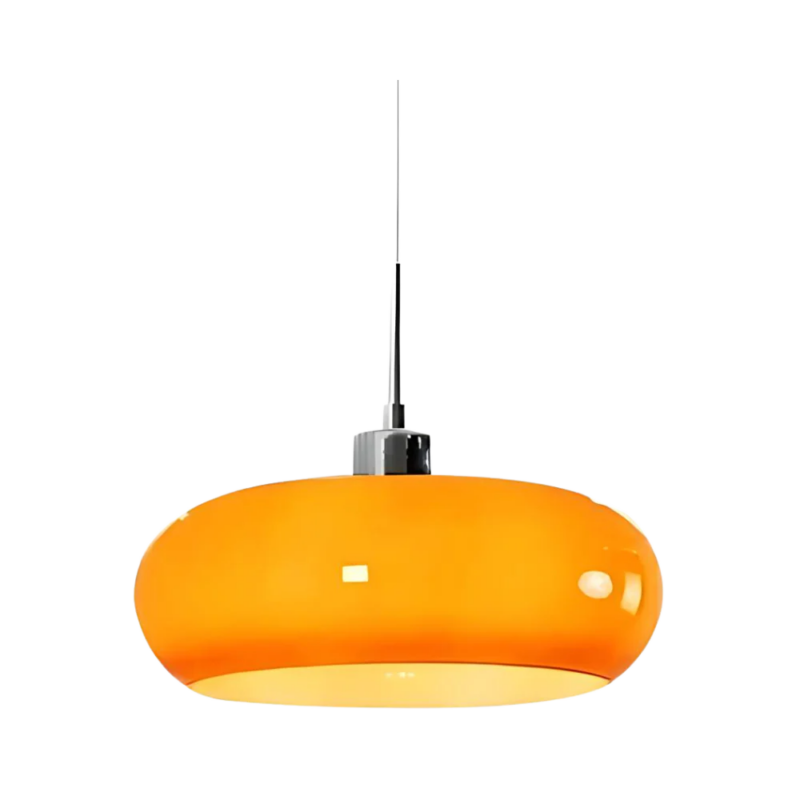 Vintage Bauhaus Pendant Light Orange