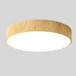 LumaRing Flush Mount Ceiling Light Natural Wood