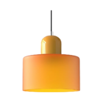 LumiCyl Cylinder Glass Pendant Light Orange