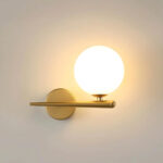 Modern Sphere Wall Lamp Gold